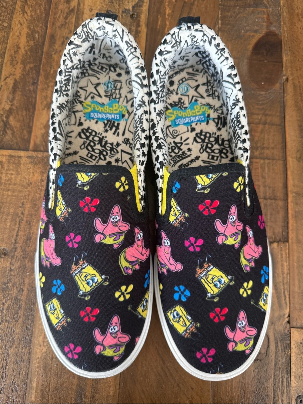 Ground Up SpongeBob SquarePants & Patrick Star Slip-On Shoes Men’s Size 10